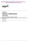 AQA A LEVEL ENGLISH LITERATURE B 7717&sol;1A Paper 1A Literary genres&colon; Aspects of tragedy Detailed Mark Scheme 2024