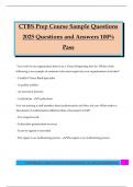 CTBS Prep Course Sample Questions 2025 Questions and Answers 100&percnt; Pass