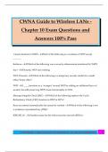 CWNA Guide to Wireless LANs - Chapter 10 Exam Questions and Answers 100&percnt; Pass