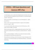 CWNA &ndash; 108 Exam Questions and Answers 100&percnt; Pass