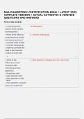 NHA PHLEBOTOMY CERTIFICATION EXAM &sol; LATEST 2025  COMPLETE VERSION &sol; ACTUAL AUTHENTIC & VERIFIED  QUESTIONS AND ANSWERS 
