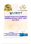 PLS2607 Assignment 2 (COMPLETE ANSWERS) Semester 1 2025 - DUE 7 April 2025 ;100% trusted, comprehensive and complete reliable solution with clear explanation