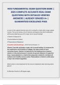 HESI FUNDAMENTAL EXAM QUESTION BANK &vert;  2025 COMPLETE ACCURATE REAL EXAM  QUESTIONS WITH DETAILED VERIFIED  ANSWERS &vert; ALREADY GRADED A&plus; &vert;  GUARANTEED EXCELLENCE PASS