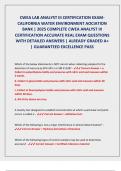 CWEA LAB ANALYST III CERTIFICATION EXAM-  CALIFORNIA WATER ENVIRONMENT AOCIATION  BANK &vert; 2025 COMPLETE CWEA ANALYST III  CERTIFICATION ACCURATE REAL EXAM QUESTIONS  WITH DETAILED ANSWERS &vert; ALREADY GRADED A&plus;  &vert; GUARANTEED EXCELLENCE PASS