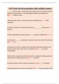 FCTC Final Test Prep questions with verified answers