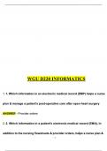 WGU D220 INFORMATICS 2025 Real Exam Questions And Answers &lpar; 100&percnt; ACCURATE&rpar; GET IT RIGHT&excl;&excl;