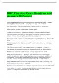 NHIE Electrical Exam Questions and Answers All Correct 