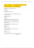 TINA JONES - RESPIRATORY LAB QUESTIONS & ANSWERS