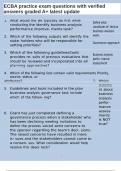 ECBA practice exam questions with verified answers graded A&plus; latest update