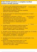 ECBA EXAM questions n complete &sol;verified solution already passed