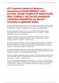 ATI Capstone Maternal Newborn Assessment EXAM NEWEST 2025 ACTUAL EXAM COMPLETE QUESTIONS AND CORRECT DETAILED ANSWERS &lpar;VERIFIED ANSWERS&rpar; &vert;ALREADY GRADED A&plus;&vert;&vert;BRAND NEW&excl;&excl;