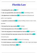 Florida Laws and Rules Exam 2025&sol;26 Newest Rated A&plus; 100&percnt; PASS