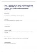 Exam 2: NR222/ NR 222 Health and Wellness Review (Latest 2025/ 2026 Update) | Questions and Answers| Grade A| 100% Correct (Complete Solutions) – Chamberlain