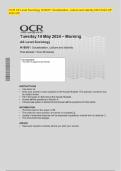 OCR AS Level Sociology H180&sol;01 Socialisation&comma; culture and identity MAY2024 QP AND MS