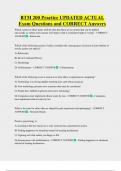 BTM 200 Practice UPDATED ACTUAL   Exam Questions and CORRECT Answers