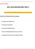 2025 ATLS 10th Edition Post Test 2 Actual &lpar;Latest 2025 &sol; 2026 Update&rpar; Questions and Verified Answers &vert; 100&percnt; Correct &vert; Grade A&plus;