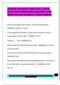 Republic Airways - ASM 2021 - Study  Guide 2024&sol;2025 Exam Questions with  100&percnt; Correct Answers &vert; Latest Update