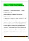 Ohio LNHA Exam 2024&sol;2025 Exam  Questions and Answers &vert; 100&percnt; Pass