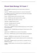 Illinois State Biology 101 Exam 1 Questions With 100&percnt; Correct Solutions&period;