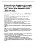 Midterm Review&colon; Professional Issues In Respiratory Care - RESP 1023 Questions And Answers With Verified Solutions 100&percnt; Correct&excl;&excl;&excl;