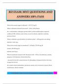 RD EXAM&colon; MNT QUESTIONS AND ANSWERS 100&percnt; PASS