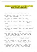 HCB 101 HM 1 TEST&vert; 321 QUESTIONS&vert; WITH COMPLETE SOLUTIONS