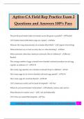 Aptive-CA Field Rep Practice Exam 2 Questions and Answers 100&percnt; Pass