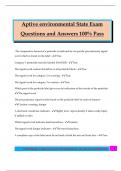 Aptive environmental State Exam Questions and Answers 100&percnt; Pass 
