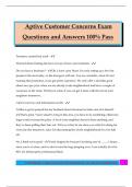 Aptive Customer Concerns Exam Questions and Answers 100&percnt; Pass
