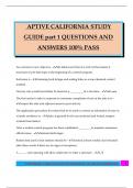 APTIVE CALIFORNIA STUDY GUIDE part 1 QUESTIONS AND ANSWERS 100&percnt; PASS