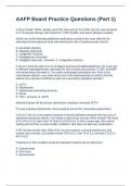 AAFP Board Practice Exam With Questions and Correct Answers 