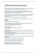 AAFP Board Review Questions and 100&percnt; Correct Answers