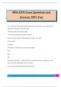 IBM Z&sol;OS Exam Questions and Answers 100&percnt; Pass