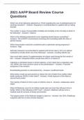 2021 AAFP Board Review Course Questions And Correct Answers