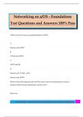 Networking on z&sol;OS - Foundations Test Questions and Answers 100&percnt; Pass