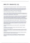BHS 175 - Module 9 &lpar;C&period; 11&rpar; Exam Questions and 100&percnt; Verified Answers 