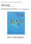 Test Bank for Statistics for The Behavioral Sciences 10th Edition Frederick J Gravetter&comma; Larry B&period; Wallnau&comma; All chapters 1-18 complete &comma;Newest update