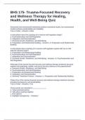 BHS 175- Trauma-Focused Recovery and Wellness Therapy for Healing&comma; Health&comma; and Well-Being Quiz  Questions and Correct Answers 