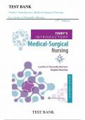 Test Bank for Timby's Fundamental Nursing Skills and Concepts 13th Edition &lpar; Loretta A Donnelly-Moreno&comma; 2024&rpar; All Chapters 1-38&vert; Newest Edition&comma; graded A&plus;