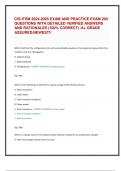 CIS-ITSM 2024-2025 EXAM AND PRACTICE EXAM 200   QUESTIONS WITH DETAILED VERIFIED ANSWERS AND RATIONALES &lpar;100&percnt; CORRECT&rpar; &sol;A&plus; GRADE ASSURED&sol;NEWEST&excl;&excl; 