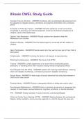 Illinois CWEL Study Guide Questions and Answers&vert;2025 Update&vert;100&percnt; Correct