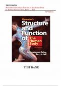 Test Bank for Memmlers Structure and Function of the Human Body 12th Edition by Cohen&comma;All chapters complete&comma;Newest update