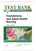 Test Bank for Foundations and Adult Health Nursing 8th Edition by Kim Cooper Kelly Gosnell complete &vert; chapter1-58