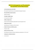 NSG 251 Anticoagulants and Thrombolytics Test Questions and Verified Answers