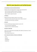 NSG 251 Latest Questions and Verified Answers
