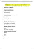 NSG 251 Exam Study Questions and Verified Answers
