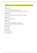 NSG 251 Final Exam 2 Questions and Verified Answers