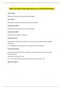 NSG 251 Final Exam Questions and Verified Answers