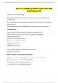 NSG 251 Didactic Questions 2025 Latest and Verified Answers