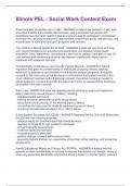 Illinois PEL - Social Work Content Exam Questions and Answers&vert;2025 Update&vert;100&percnt; Correct